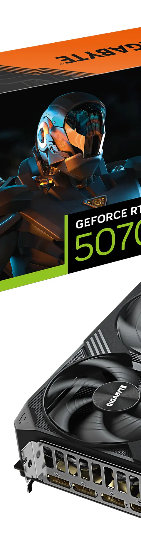 GIGABYTE GeForce RTX 5070 Ti WINDFORCE OC SFF 16G Graphics Card - 16GB GDDR7, 256bit, PCI-E 5.0, 2497 MHz Core Clock, 3 x DP 2.1a, 1 x HDMI 2.1b, NVIDIA DLSS 4, GV-N507TWF3OC-16GD