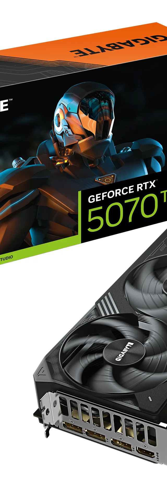 GIGABYTE GeForce RTX 5070 Ti WINDFORCE OC SFF 16G Graphics Card - 16GB GDDR7, 256bit, PCI-E 5.0, 2497 MHz Core Clock, 3 x DP 2.1a, 1 x HDMI 2.1b, NVIDIA DLSS 4, GV-N507TWF3OC-16GD
