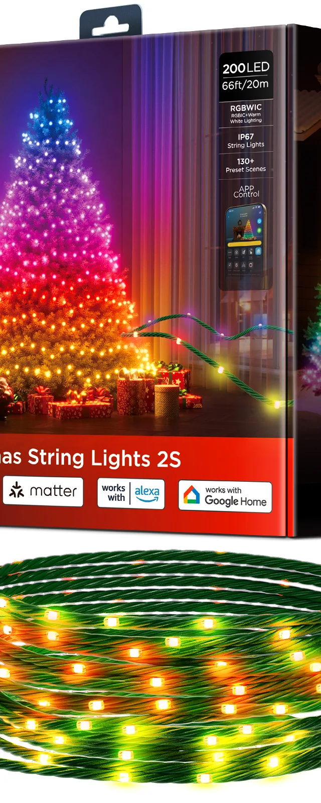 Govee H80C4 Smart string light Wi-Fi/Bluetooth 15 W