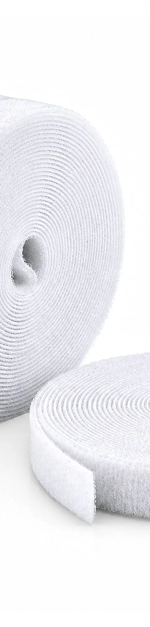 StarTech.com 4-pack 15ft (4.6m) Hook and Loop Roll, 0.5in Wide, White, Cut-to-Size Reusable Cable Ties, Fastener Tape, Adjustable Fabric Wraps, Bulk Roll