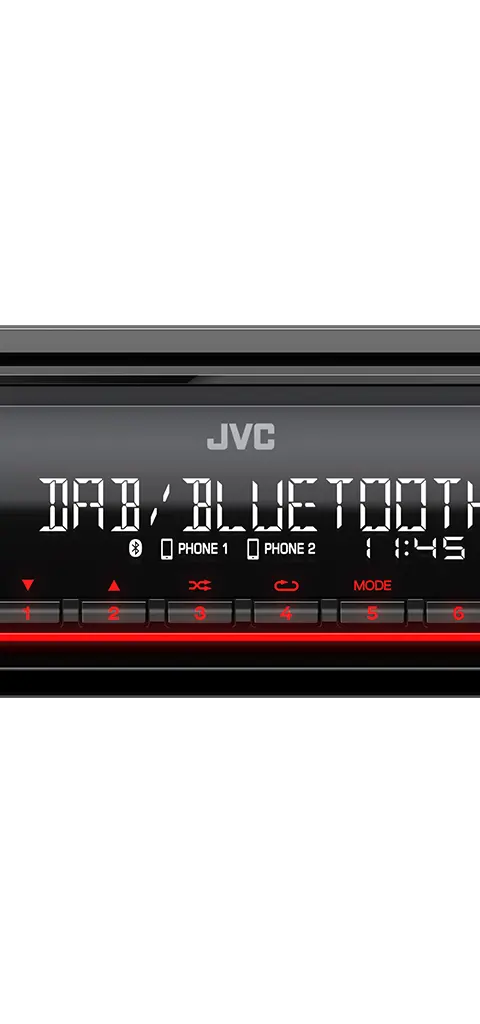 JVC KD-X282DBT car media receiver Black 200 W Bluetooth