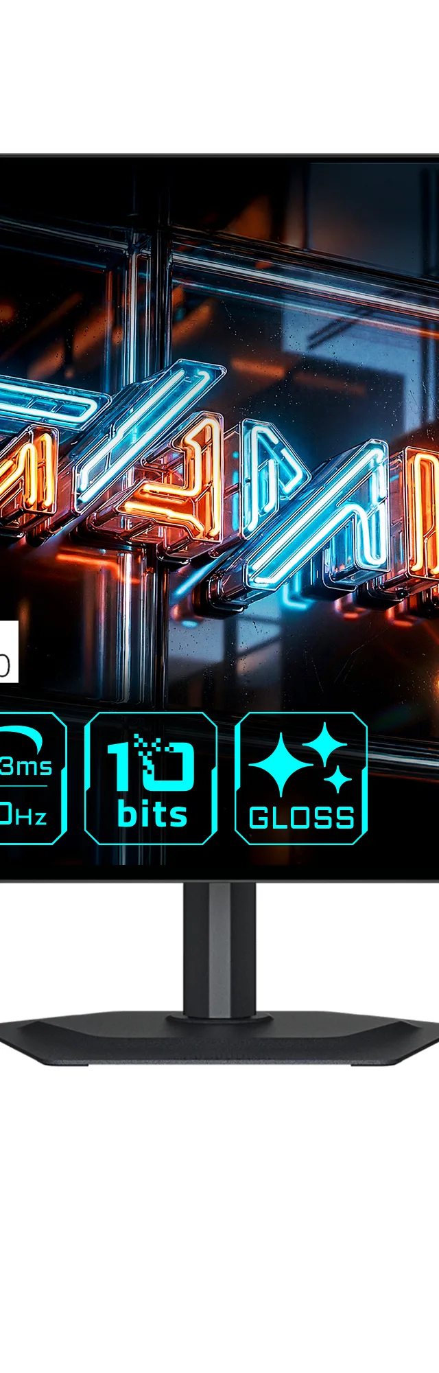 GIGABYTE MO27Q28GR 27” Glossy WOLED QHD Gaming Monitor - 2560 x 1440, 280Hz, 0.03ms, 335 cd/m², Display HDR True Black 500, HDMI 2.1, Displayport 1.4