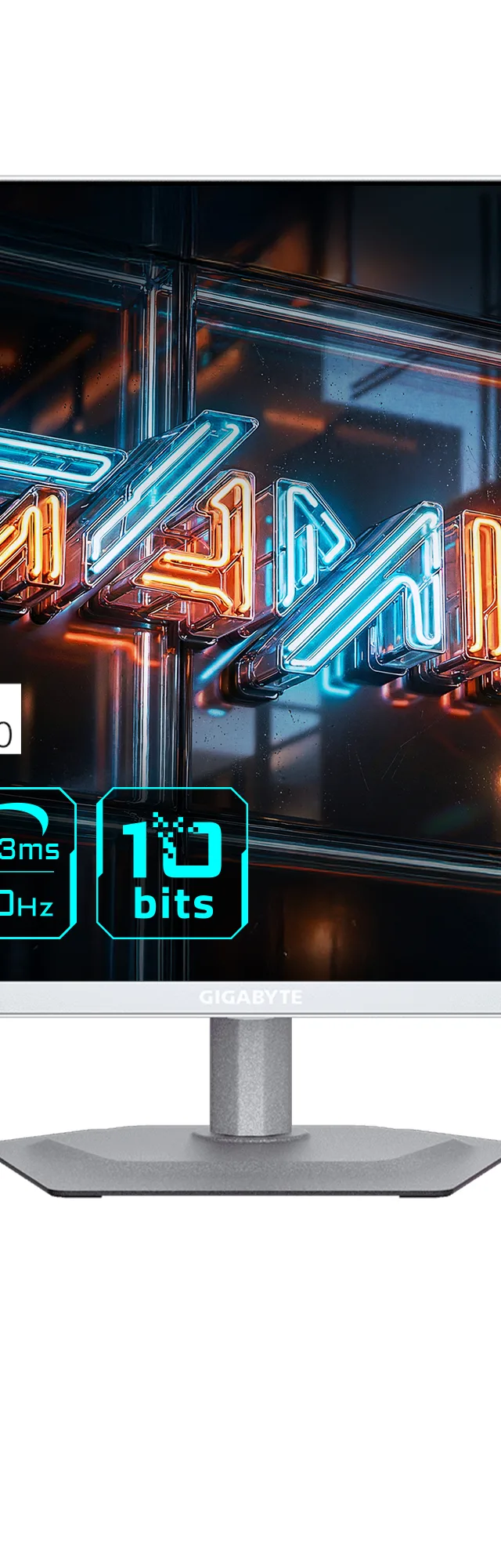 GIGABYTE MO27Q2A ICE 27” OLED 2K QHD Gaming Monitor - 2560 x 1440, 280Hz, 0.03ms, 250 cd/m², FreeSync Premium Pro, DisplayHDR True Black 400, HDMI 2.1, Displayport 1.4