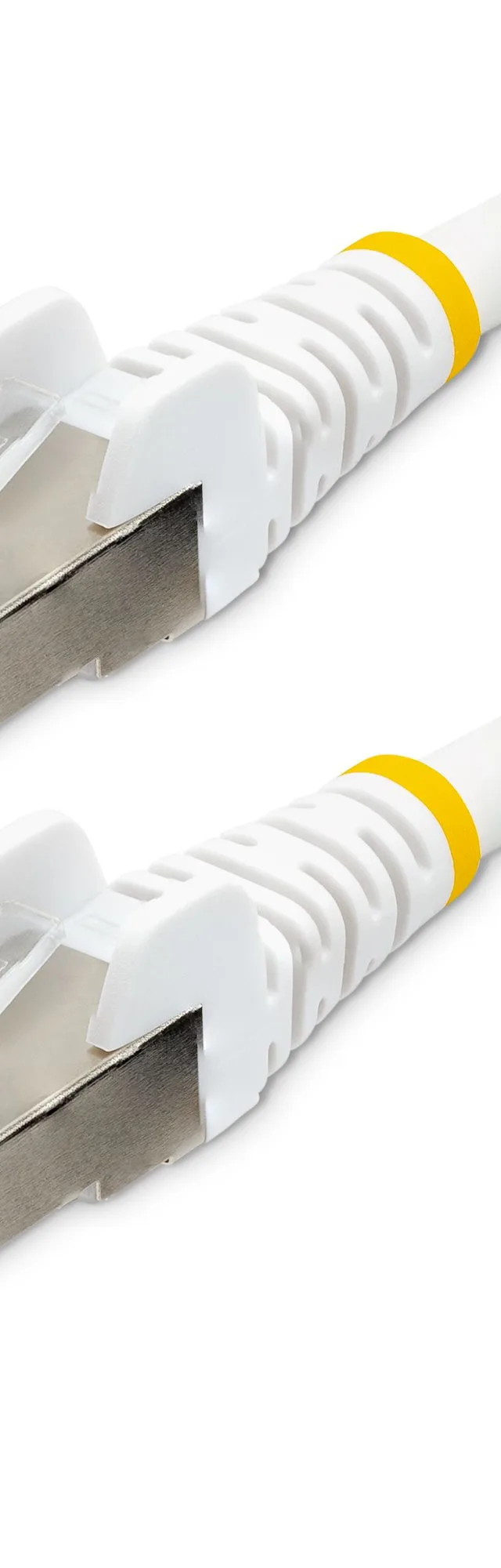 StarTech.com 1.5m CAT6a Ethernet Cable - White - Low Smoke Zero Halogen (LSZH) - 10GbE 500MHz 100W PoE++ Snagless RJ-45 w/Strain Reliefs S/FTP Network Patch Cord