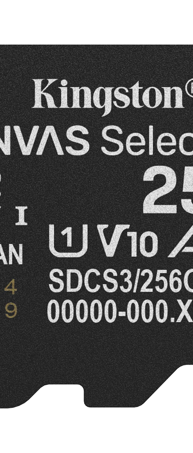 Kingston Technology 256GB micSDXC Canvas Select Plus Gen3 150R A1 Single Pack w/o ADP