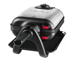 Tefal WM756D waffle iron 2 waffle(s) 1200 W Black, Stainless steel