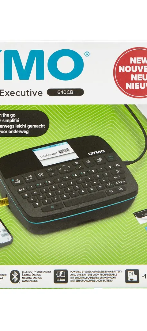 DYMO LabelManager Executive 640 CB Portable Label Printer | Compact Label Maker Machine with QWERTY Keyboard | Bluetooth & USB Connectivity | Compatible with D1 Standard & Durable Labels