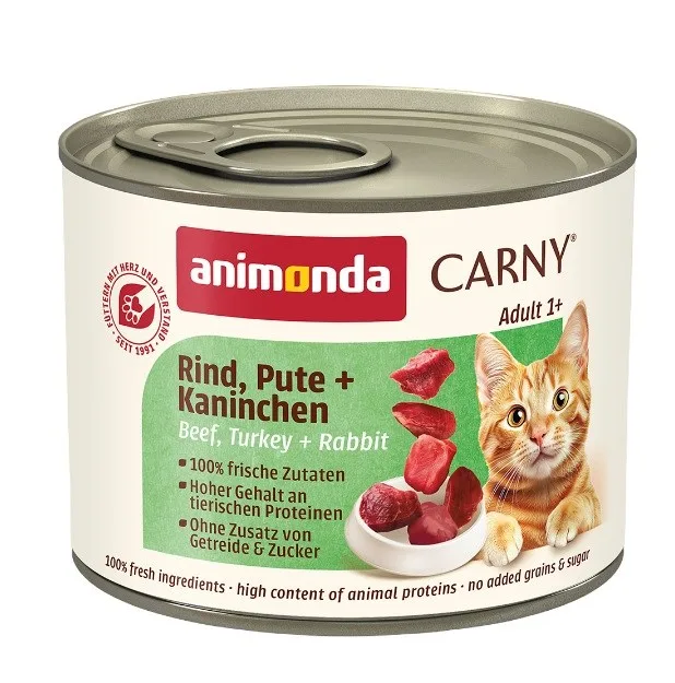 ANIMONDA Carny Adult Beef Turkey And Rabbit - Wet Cat Food - 200g