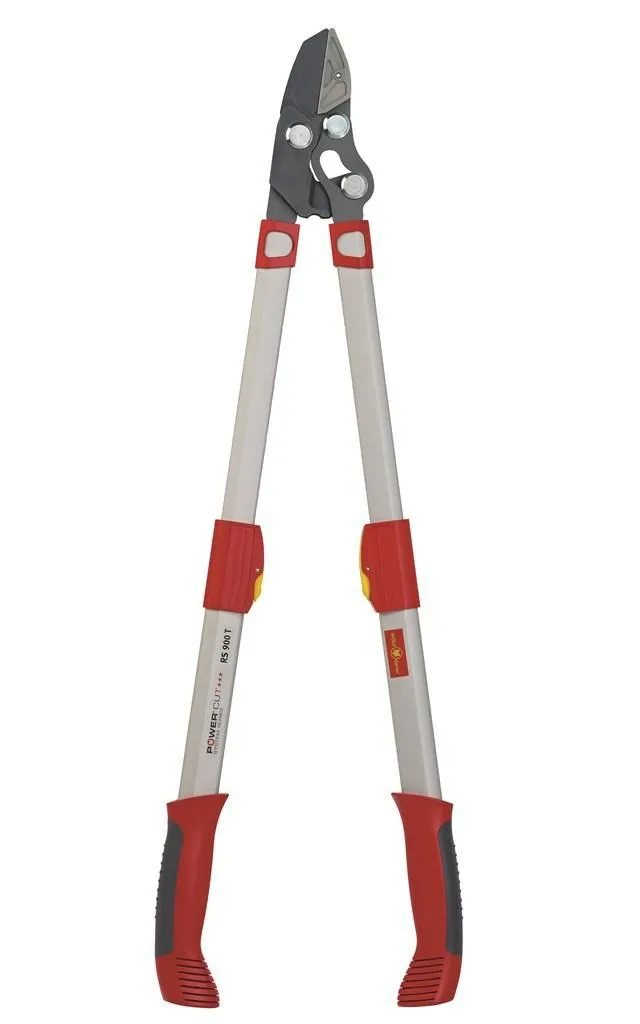 WOLF-Garten Amboss-Astschere Power Cut RS 900 T "Premium Plus" (Rot/Grau, Teleskopstiele 65cm - 90cm)