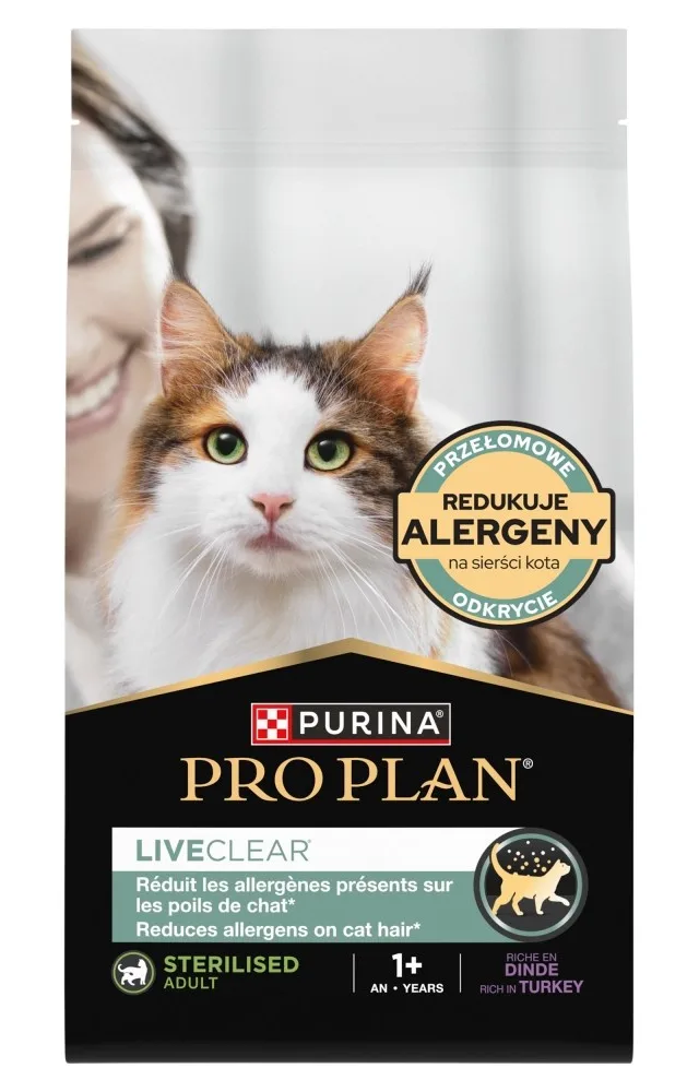 PURINA Pro Plan LiveClear Sterilised Rich In Turkey - Dry Cat Food - 2 8kg