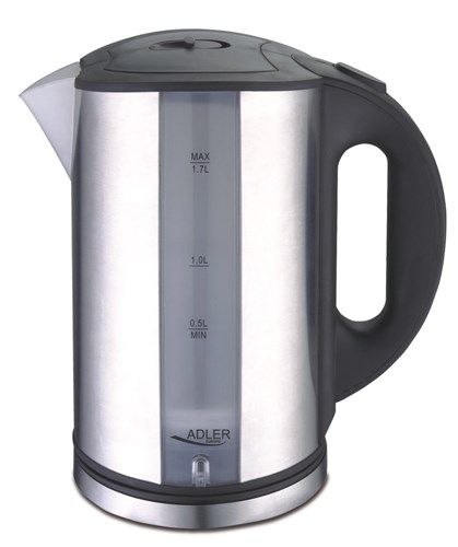 Adler AD 1216 Electric Kettle 1.7 L Black Silver 2200 W