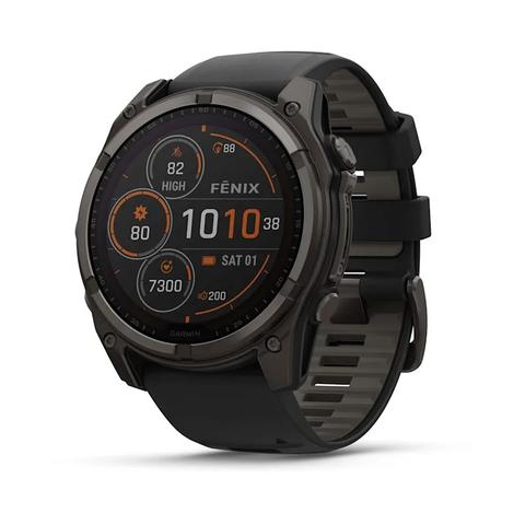 Garmin Fenix 8 51mm Solar Graphit/Titan Carbongrau Silikon-Armband
