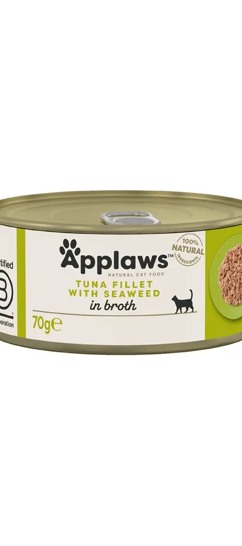 APPLAWS Tuna Fillet With Seaweed In Broth - Wet Cat Food - 70g