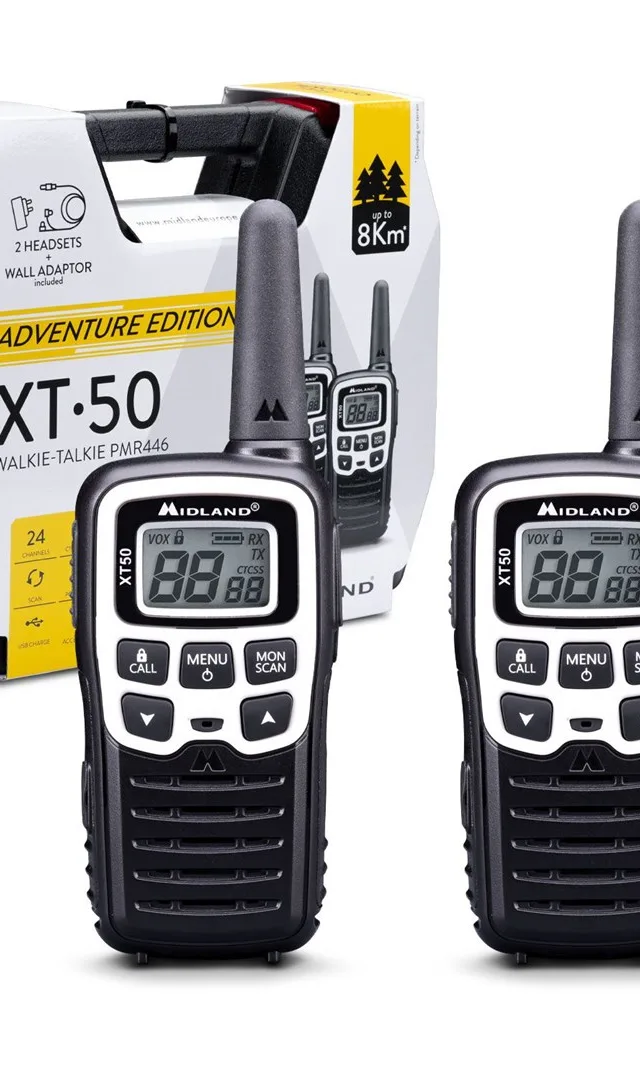 Midland XT50 Adventure Two-Way Radio 24 Channels 446.00625 - 446.09375 MHz Black Grey