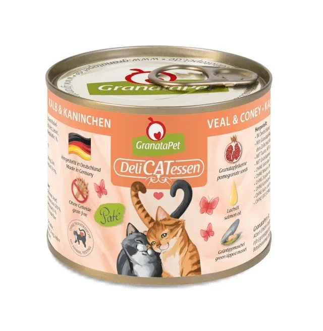 GRANATAPET DeliCATessen Veal And Coney - Wet Cat Food - 200g