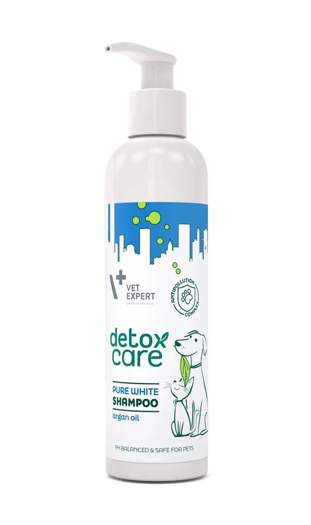VETEXPERT Detox Care Pure White Shampoo - Shampoo For Dogs And Cats - 250 Ml