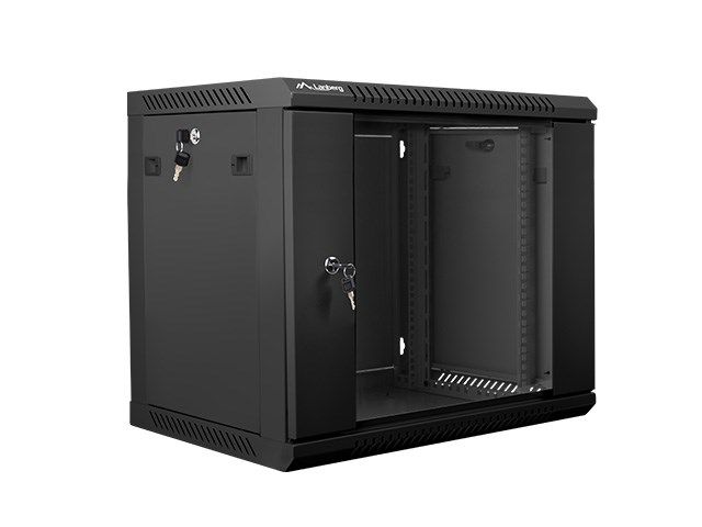 Lanberg WF01-6409-10B rack cabinet 9U Wall mounted rack Black