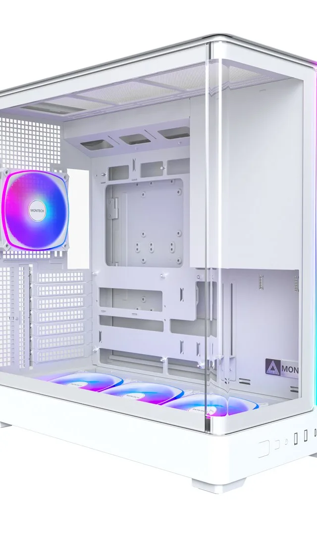 Montech KING 45 PRO PC-GehäUse Midi-Tower ATX Tempere Glass RGB - White