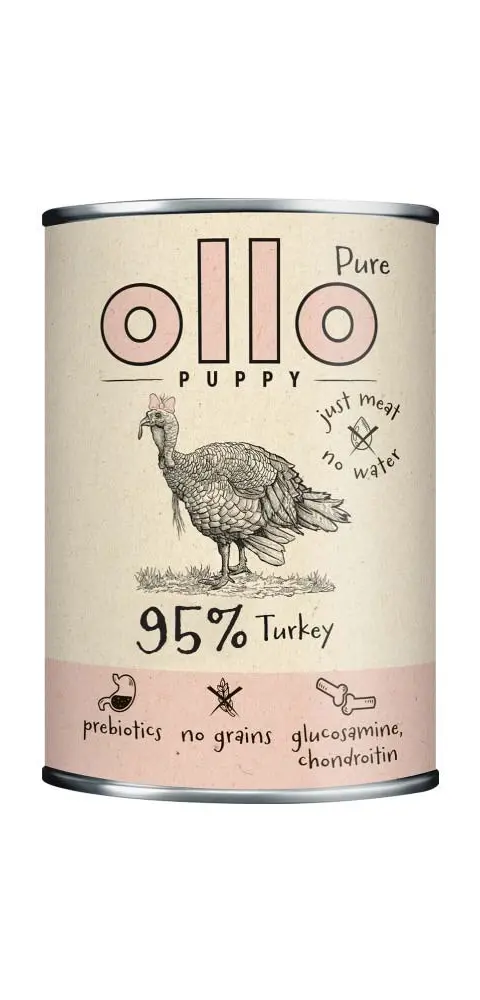 OLLO Puppy Pure Turkey - Wet Dog Food - 850 G