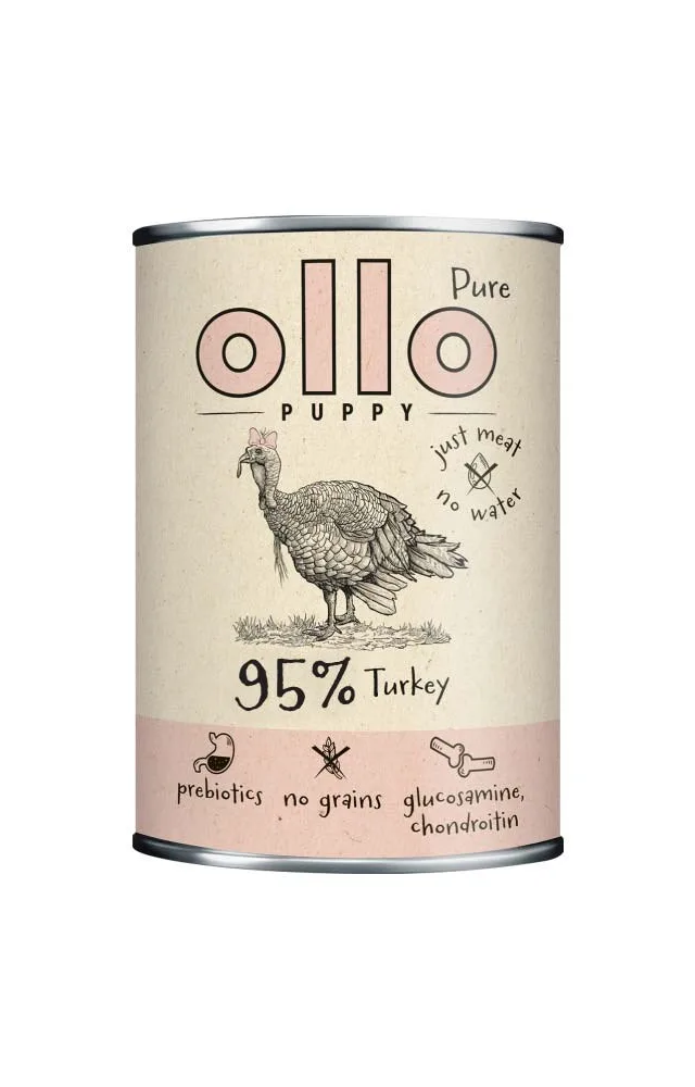 OLLO Puppy Pure Turkey - Wet Dog Food - 850 G