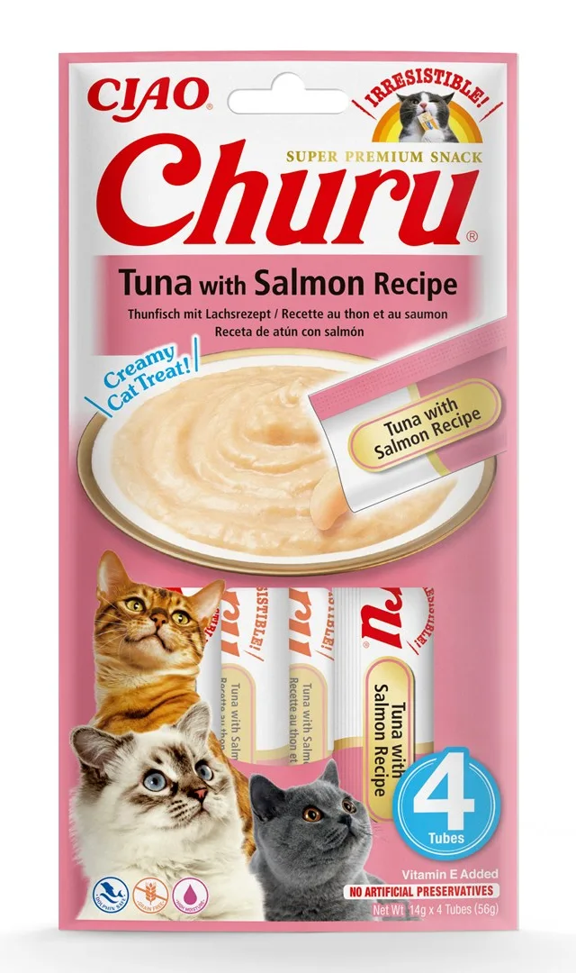 INABA Churu Tuna With Salmon - Cat Treats - 4x14 G