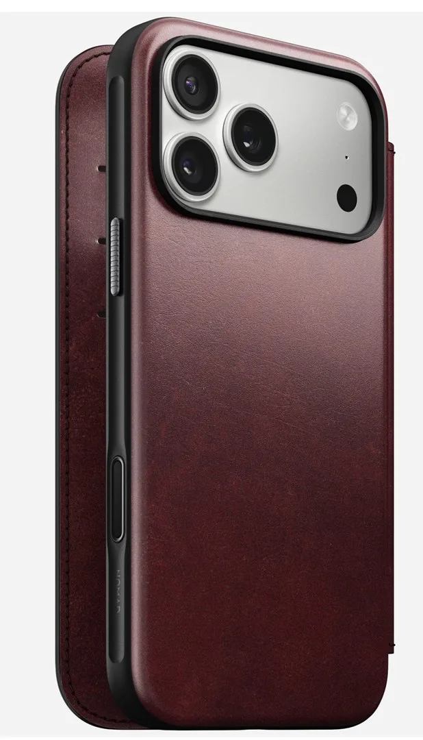 Nomad Modern Leather Folio IPhone 17 Pro Max Burgundy H.