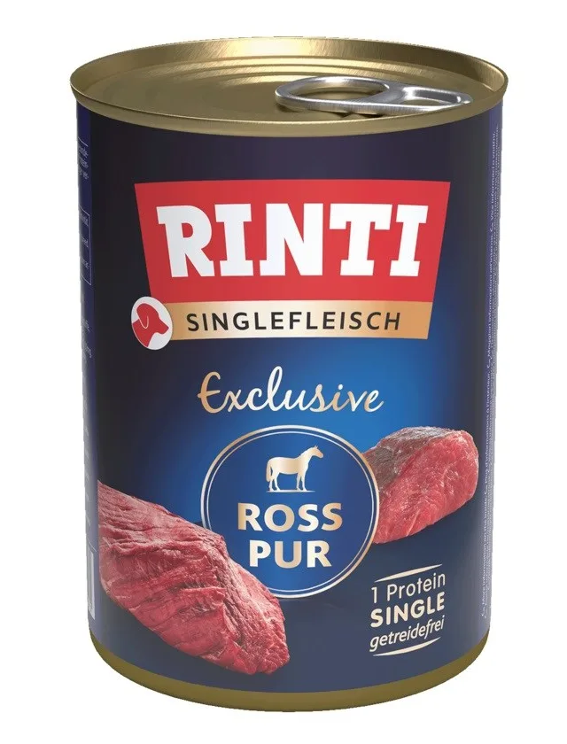 RINTI Singlefleisch Exclusive Horse - Wet Dog Food - 400g