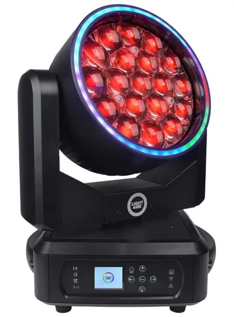 LIGHT4ME ZOOM WASH 19X15 RING LED Moving Head