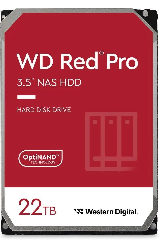 Western Digital Red Pro internal hard drive 22 TB 7200 RPM 512 MB 3.5" Serial ATA III