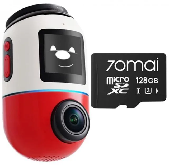 Wideorejestrator 70mai X800 Omni 4K/GPS/WiFi Czerwony Karta SD 70mai 128GB