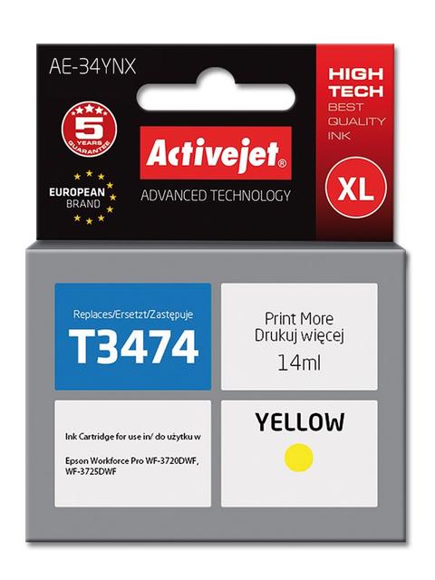 Activejet AE-34YNX ink (replacement for Epson 34XL T3474; Supreme; 14 ml; yellow)