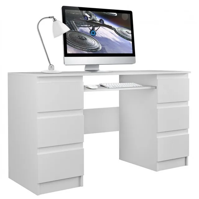 Topeshop KUBA BIEL MAT Computer Desk White