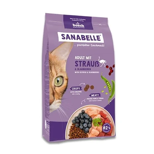 BOSCH Sanabelle Life Adult With Ostrich Blueberries - Dry Cat Food - 8kg