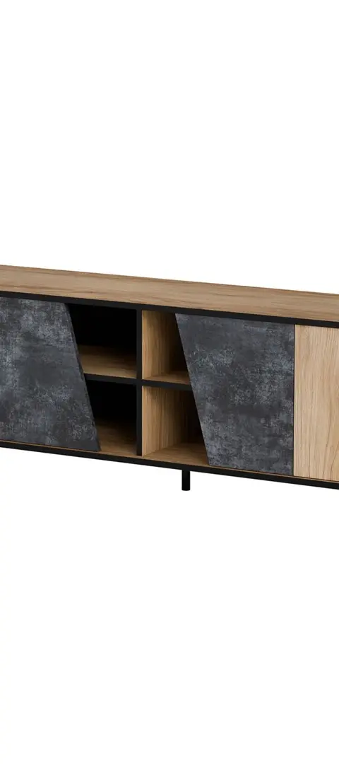 Cama 4D RTV Cabinet OVO 180x38xH53 Oak/Concrete