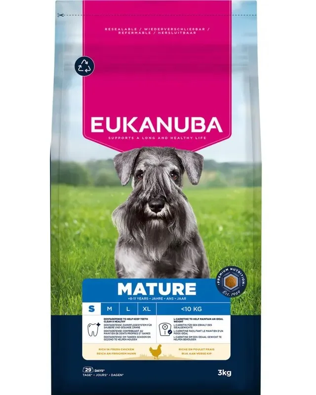 EUKANUBA Premium Nutrition Mature Small Breed Chicken - Dry Dog Food - 3kg