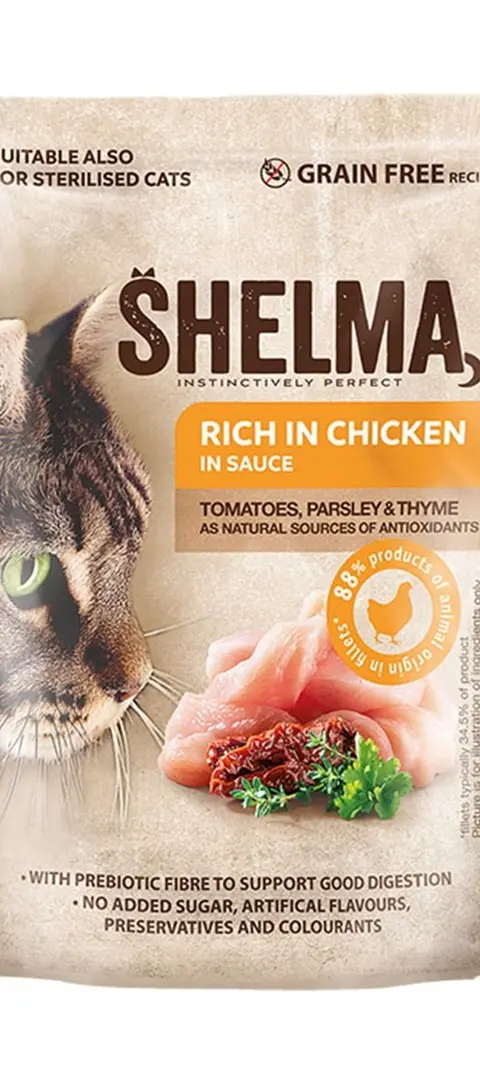 SHELMA Rich In Chicken In Sauce - Wet Cat Food - 85g