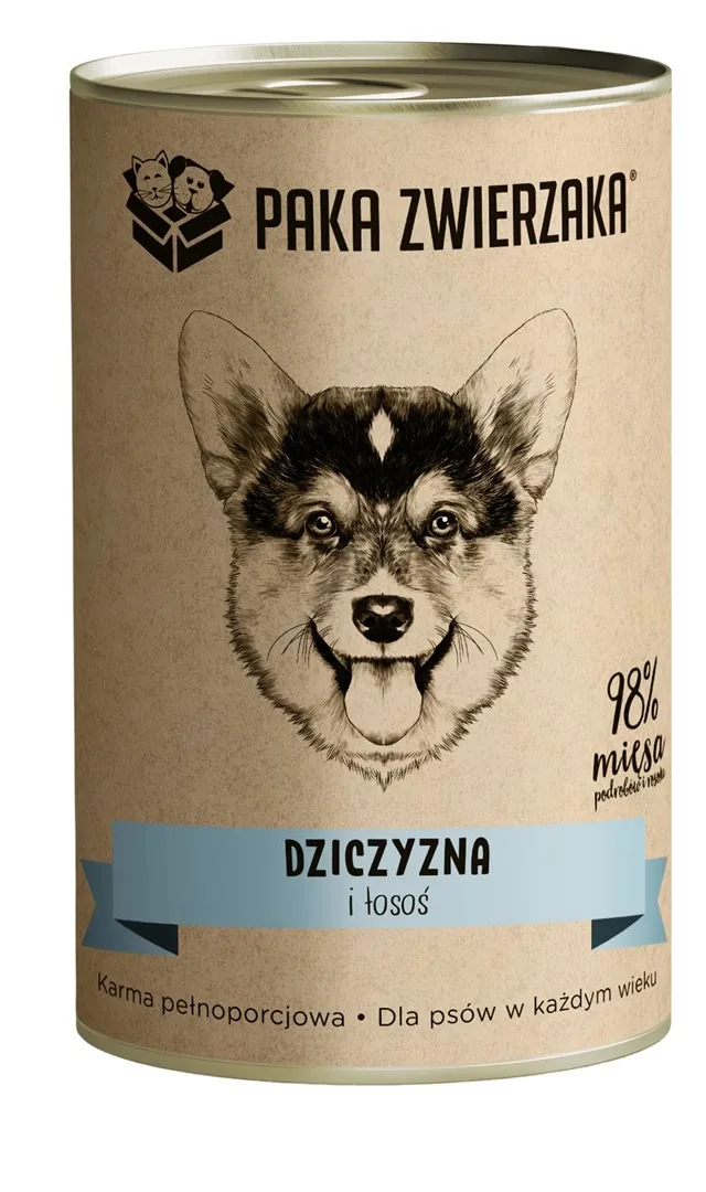 PAKA ZWIERZAKA Game And Salmon - Wet Dog Food - 400g