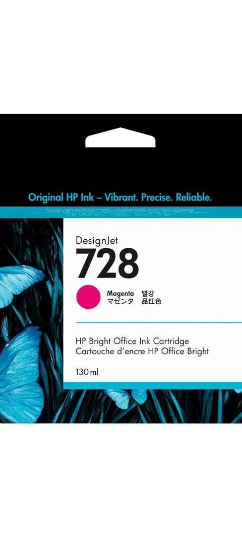HP 728 130-ml Magenta DesignJet Ink Cartridge