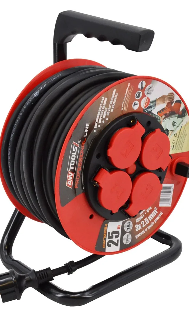 AWTOOLS EXTENSION CABLE DRUM PROFESSIONAL 40m 3x1.5mm 16A/3680W/IP44