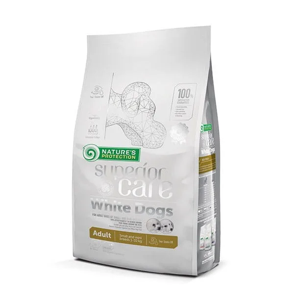 NATURE'S PROTECTION Superior Care White Dogs Grain Free Adult Small Lamb - Dry Dog Food - 4 Kg