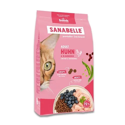BOSCH Sanabelle Life Adult Chicken Blueberries - Dry Cat Food - 8kg