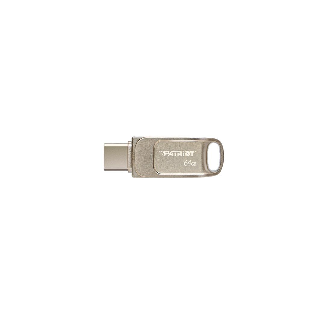 Patriot Memory Tab T560 64GB USB Flash Drive Dual USB 120MB/S (PS64GT560DS5D) Silver