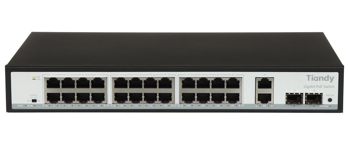 POE SWITCH TC-P3S028 SPEC:G/2422/AT/280 24-PORT SFP TIANDY