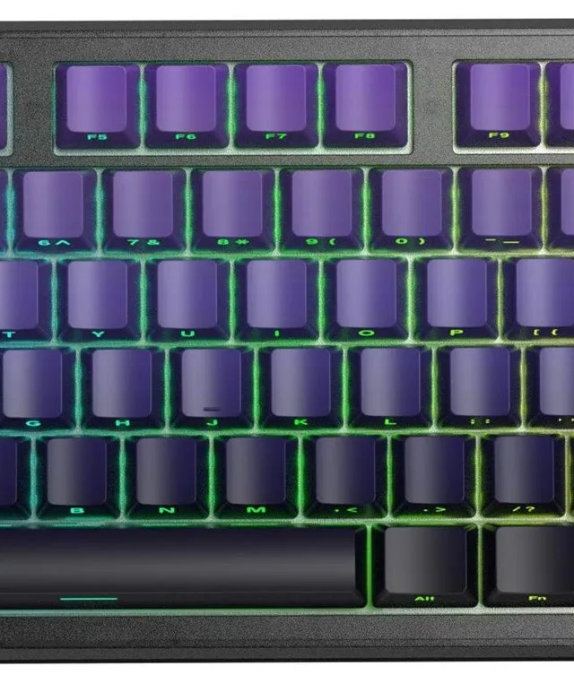 AULA Gasket F87 Pro Keyboard Black Purple GrayWoodV4 RGB
