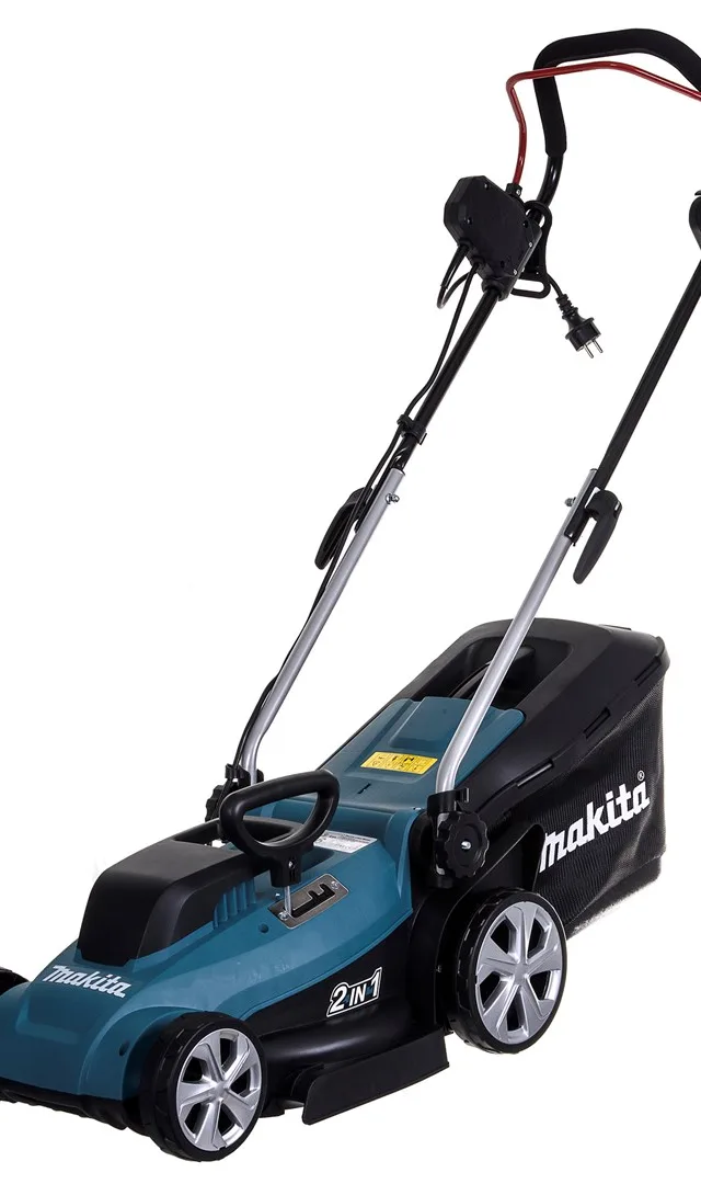 Makita ELM3320 Lawn Mower Walk Behind Lawn Mower Black Turquoise AC