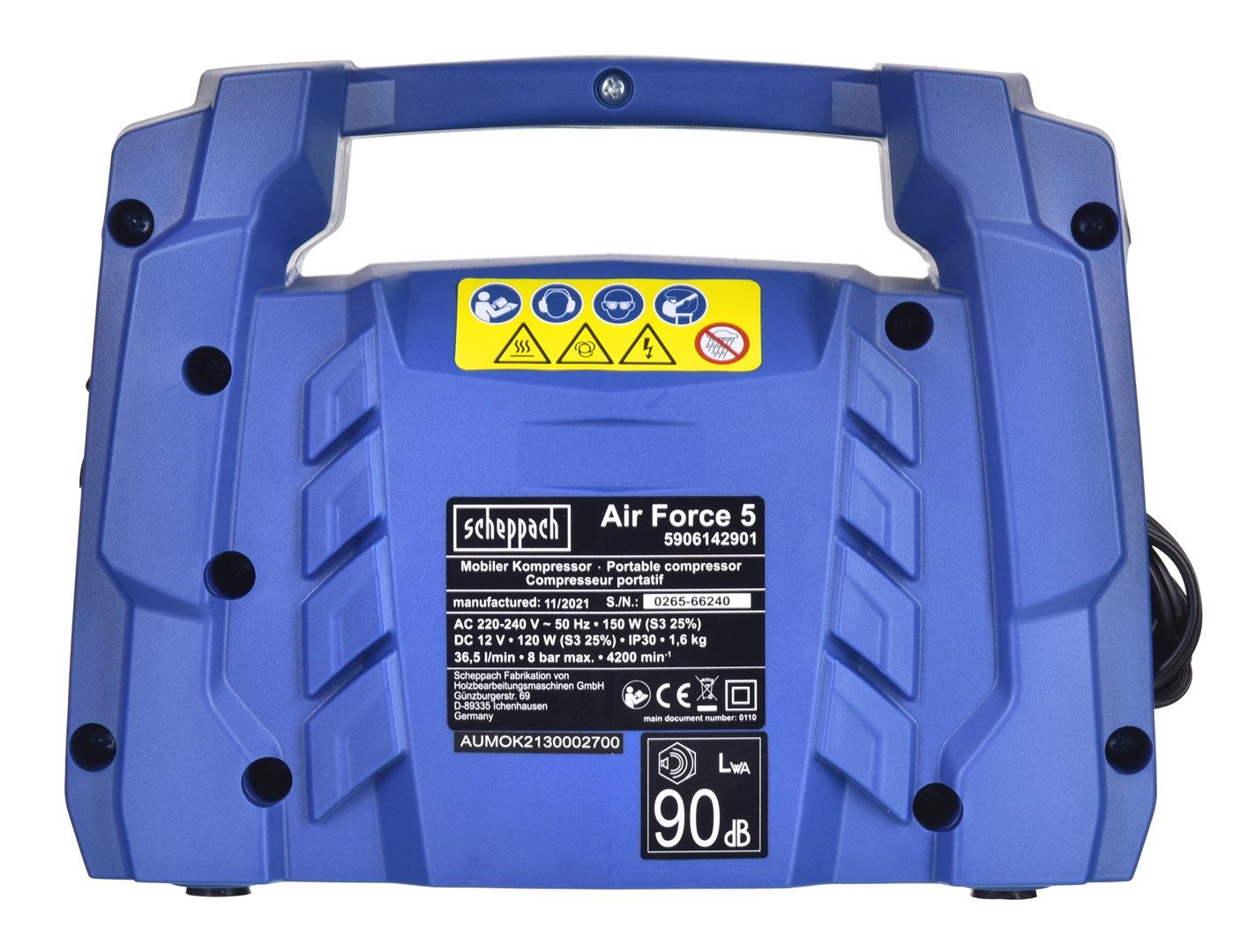 Scheppach AIR-FORCE 5 5906142901 Air Compressor 0.2 W AC