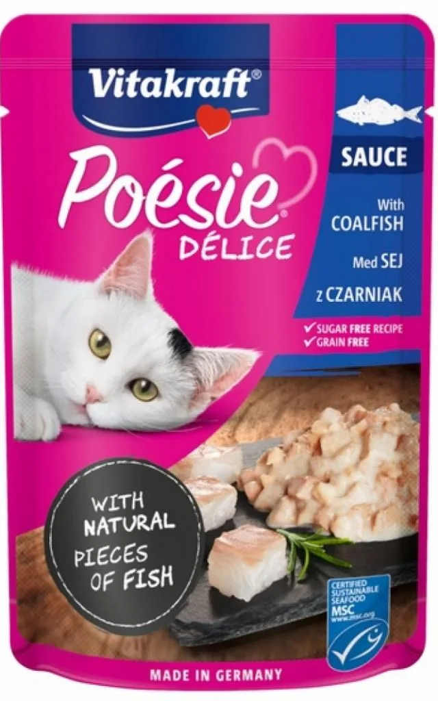 VITAKRAFT Poesie Delice Blackfish - Wet Cat Food - 85 G