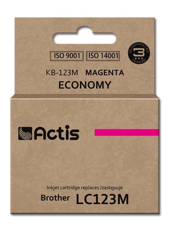 Actis KB-123M Ink (Replacement For Brother LC123M/LC121M; Standard; 10 Ml; Magenta)