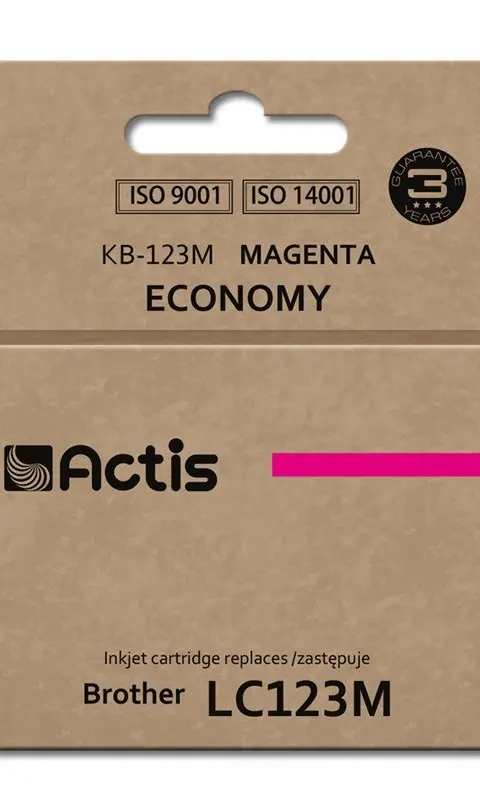 Actis KB-123M Ink (Replacement For Brother LC123M/LC121M; Standard; 10 Ml; Magenta)