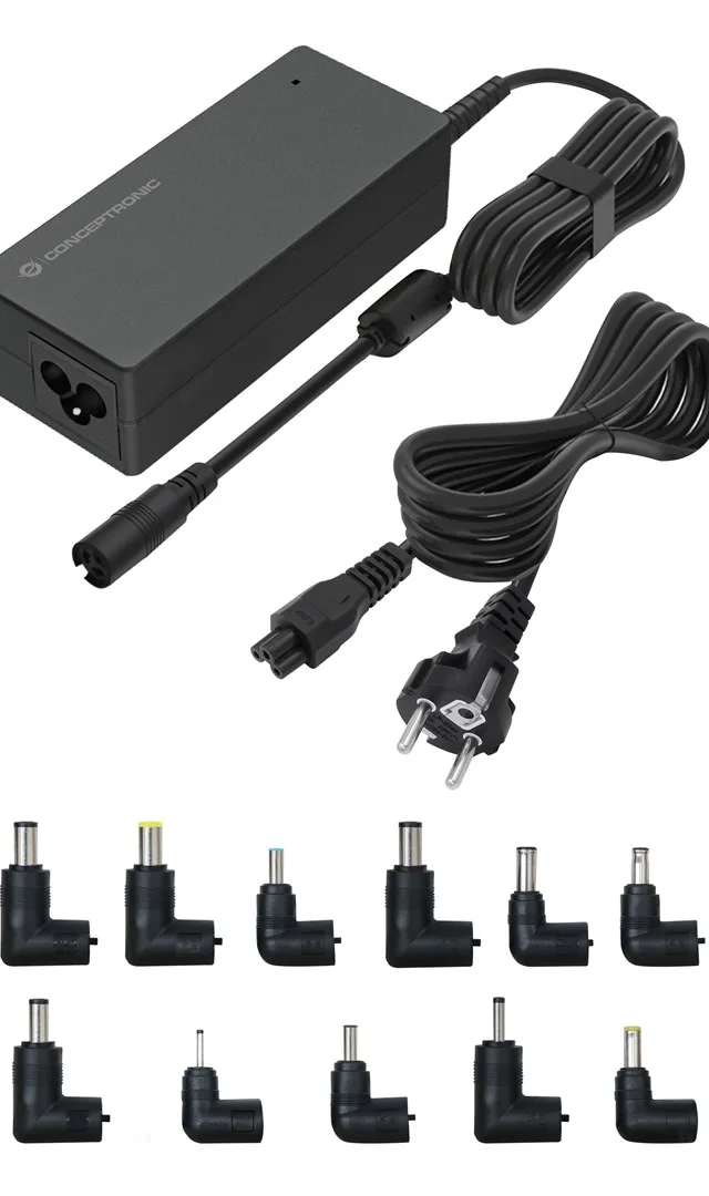 CONCEPTRONIC Univ. Notebook Power Supply Inkl.15 AufsäTze 90W